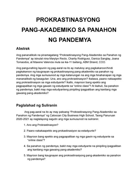 halimbawa ng pananaliksik|halimbawa ng abstrak sa pananaliksik.